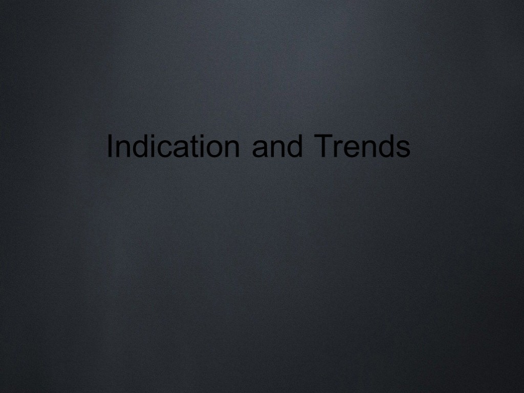 Indication and Trends